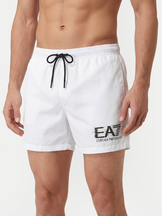 EA7 Emporio Armani Szorty kąpielowe 7M001678 AF21069 U0002 Biały Regular Fit