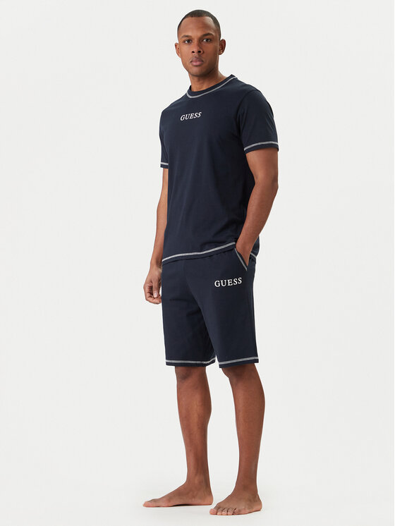 Guess Piżama U6GX03 KCAM1 Granatowy Regular Fit