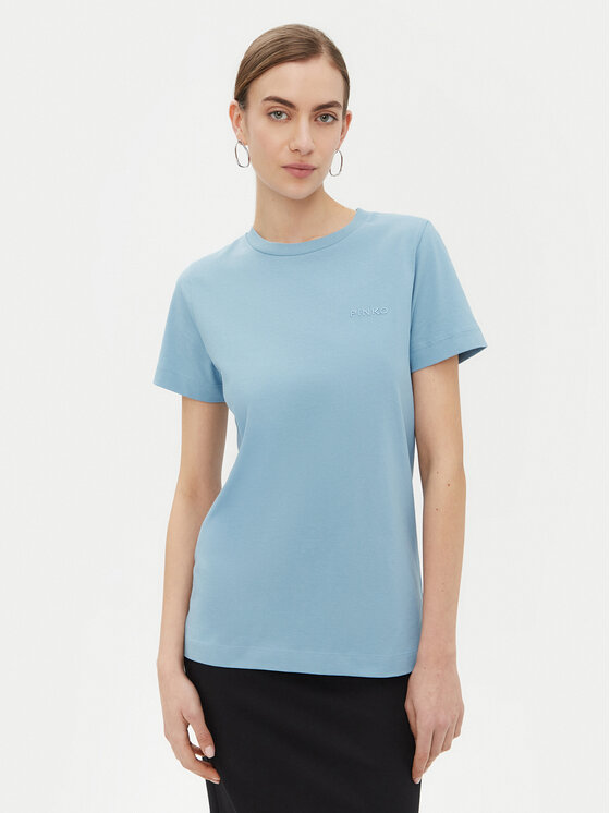 PINKO T-Shirt Start 101752 Niebieski Regular Fit