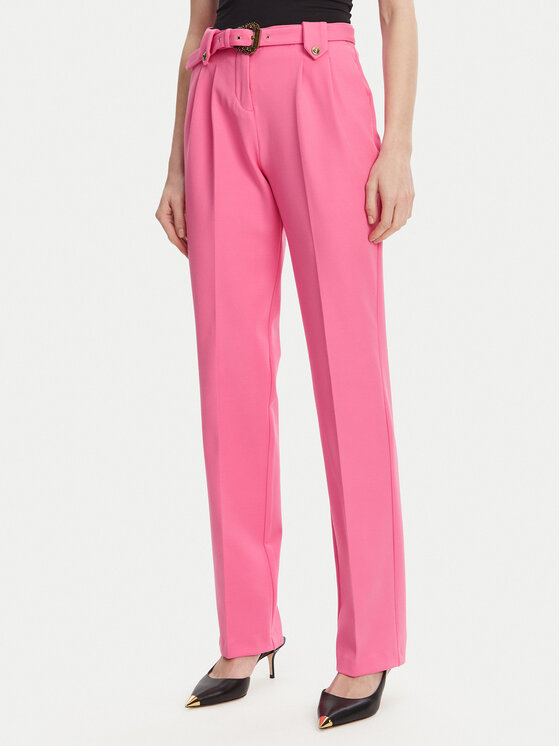 Versace Jeans Couture Spodnie materiałowe 78HAA111 Różowy Straight Fit