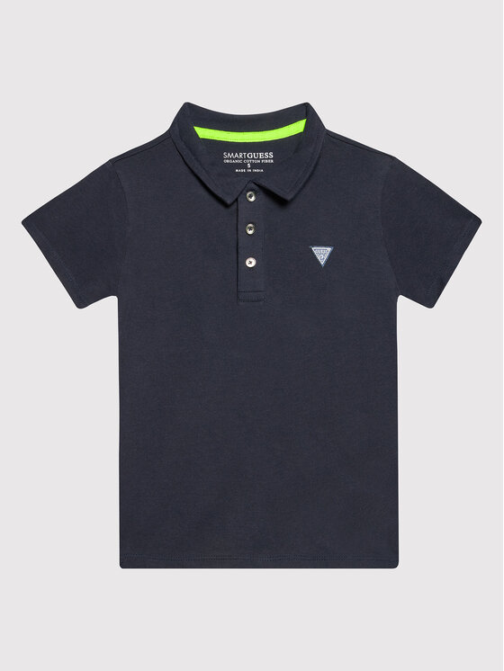 Guess Polo N2GP03 KAPY0 Granatowy Regular Fit