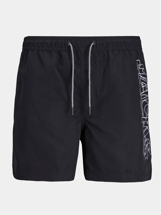 Jack & Jones Junior Szorty kąpielowe Fiji 12253748 Czarny Regular Fit