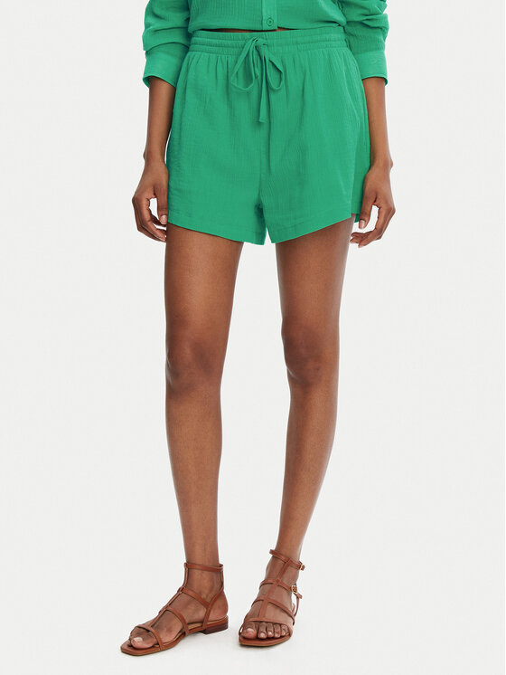 Seafolly Szorty materiałowe Crinkle 55429-SH Zielony Regular Fit