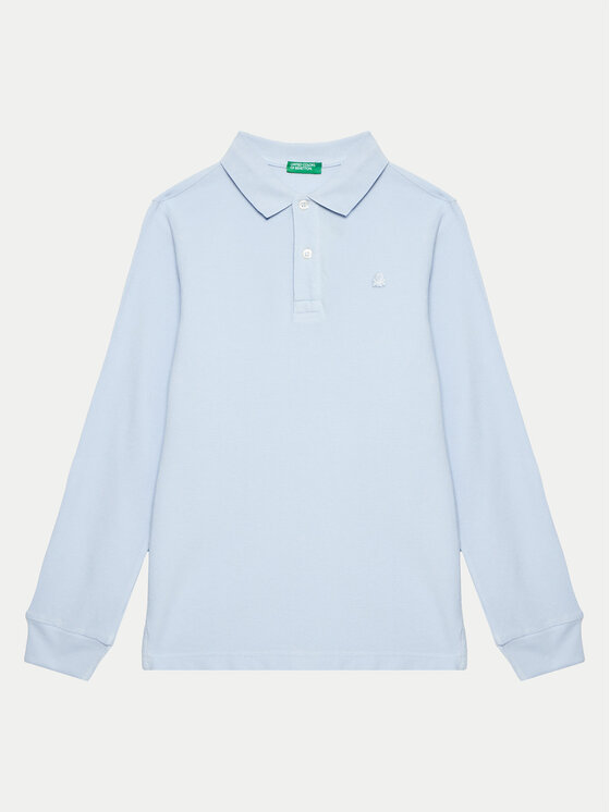 United Colors Of Benetton Polo 3089C300Z Błękitny Regular Fit