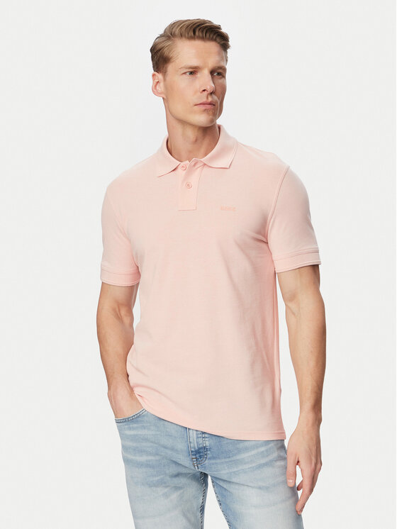 BOSS Polo Prime 50507813 Różowy jasny Regular Fit