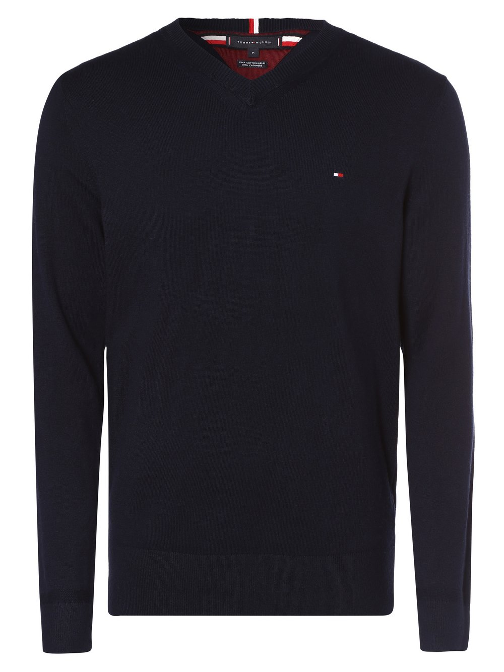 Tommy Hilfiger Sweter z dodatkiem kaszmiru Mężczyźni Bawełna niebieski, M