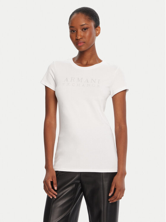Armani Exchange T-Shirt XW001349 AF17173 U0002 Biały Regular Fit