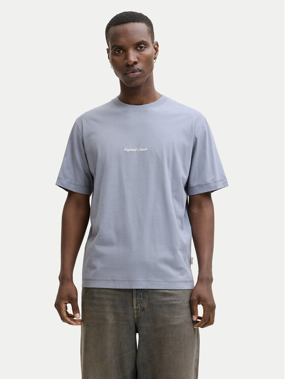 Jack & Jones T-Shirt Norrebro Emb 12282892 Niebieski Regular Fit
