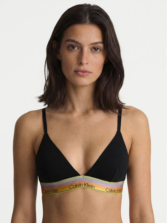 Calvin Klein Biustonosz bezfiszbinowy LV00QF8865 Czarny