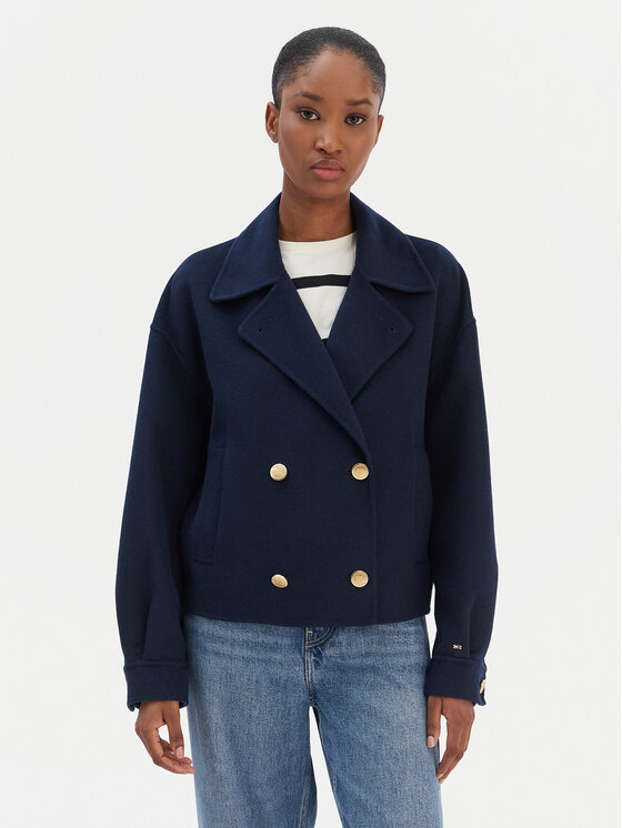 Tommy Hilfiger Kurtka przejściowa WW0WW47759 Granatowy Relaxed Fit