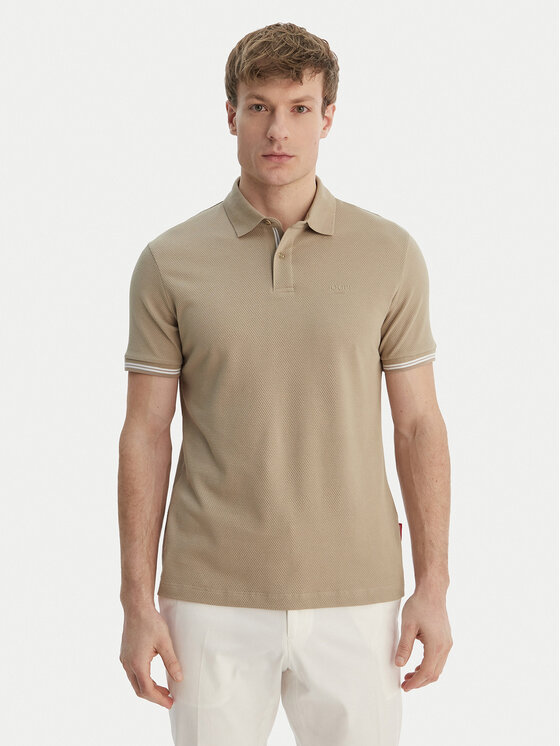 JOOP! Jeans Polo 15 JJJ-17Amare 30046012 Beżowy Modern Fit