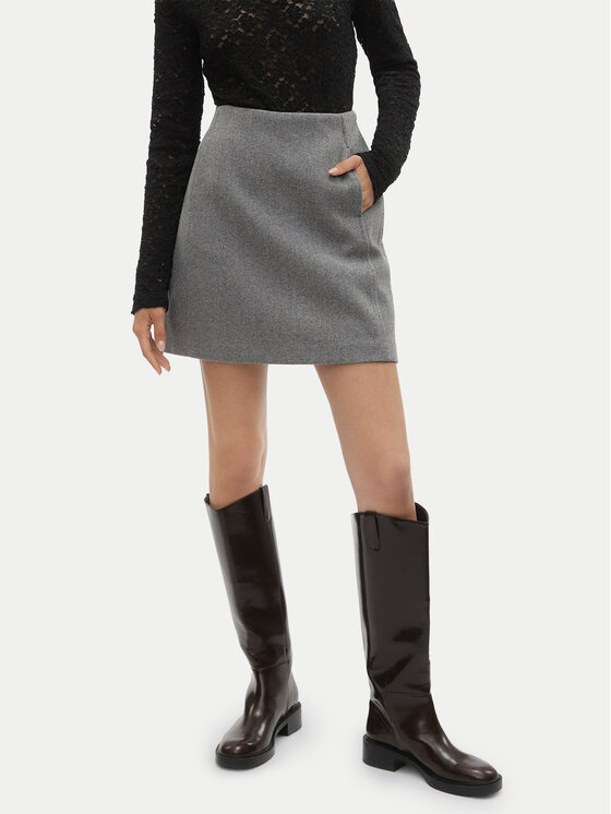 Vero Moda Spódnica ołówkowa Fortuneallison 10253954 Szary Slim Fit miniaturka