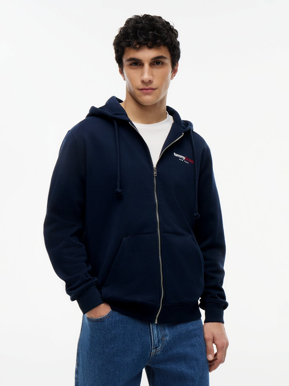 Tommy Jeans Męska kurtka z kapturem Mężczyźni niebieski, XL