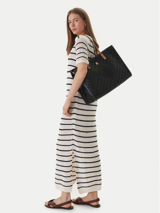 Tommy Hilfiger Torebka Th City Tote AW0AW18394 Czarny