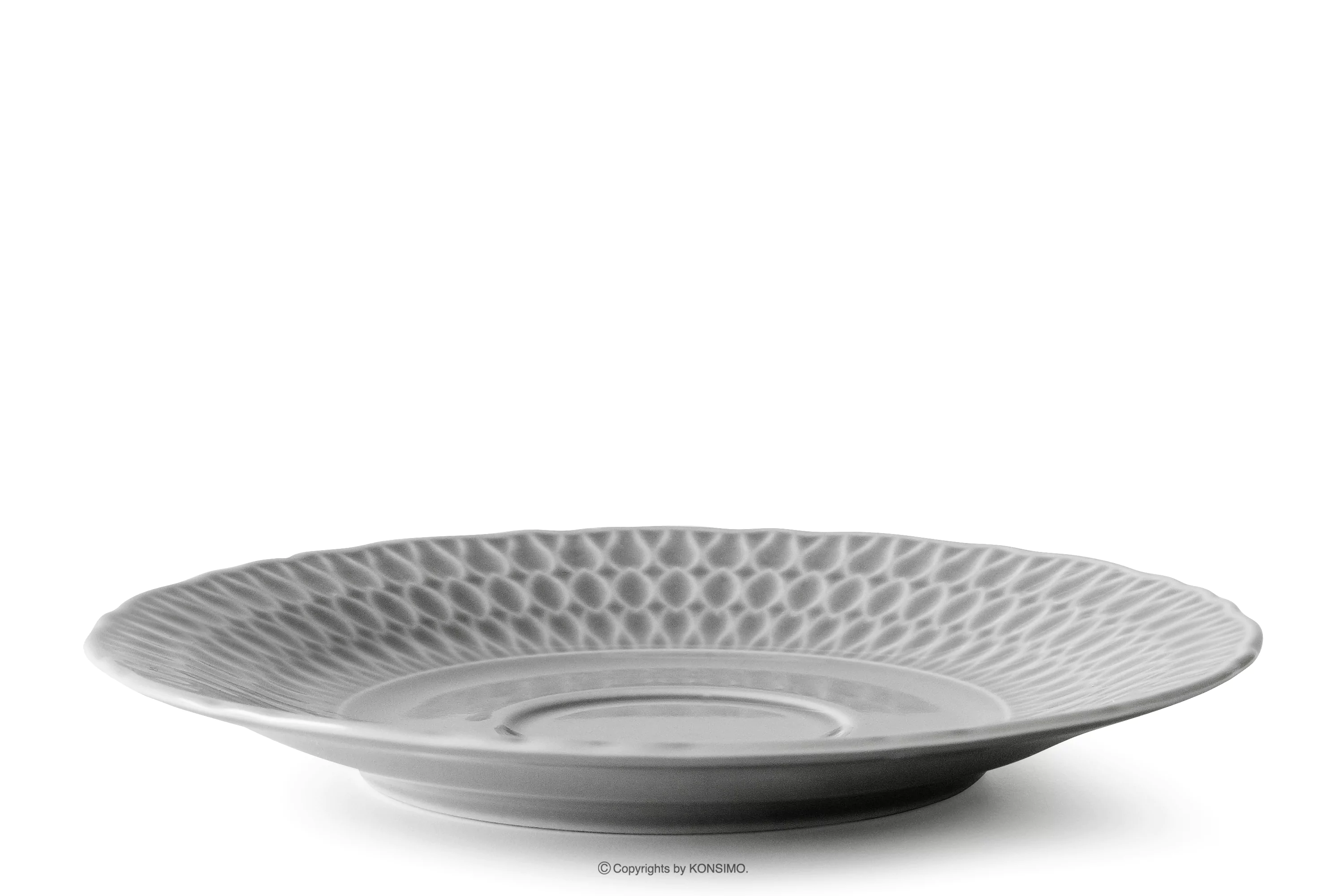 Spodek filiżanki z porcelany szary SOFIA KSIĘŻYCOWA