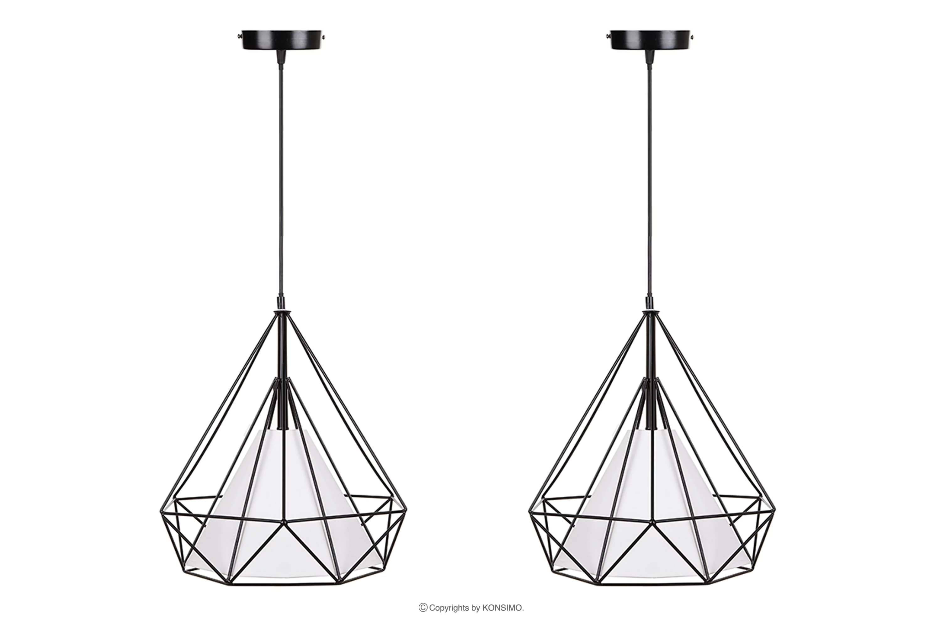 Lampa wisząca skandynawska czarny 2szt ACOS