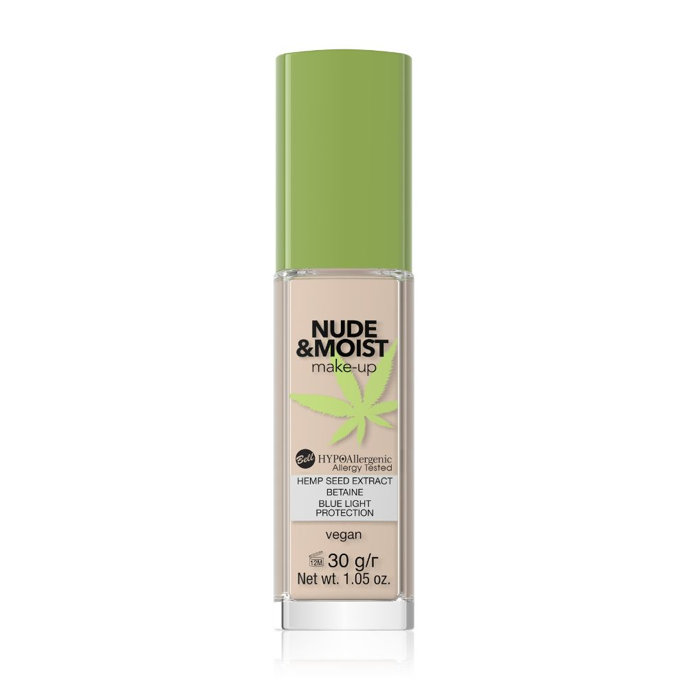 Bell HYPOAllergenic Nude&Moist Make-Up 1 Hypoalergiczny fluid nawilżająco - odżywczy 30 g