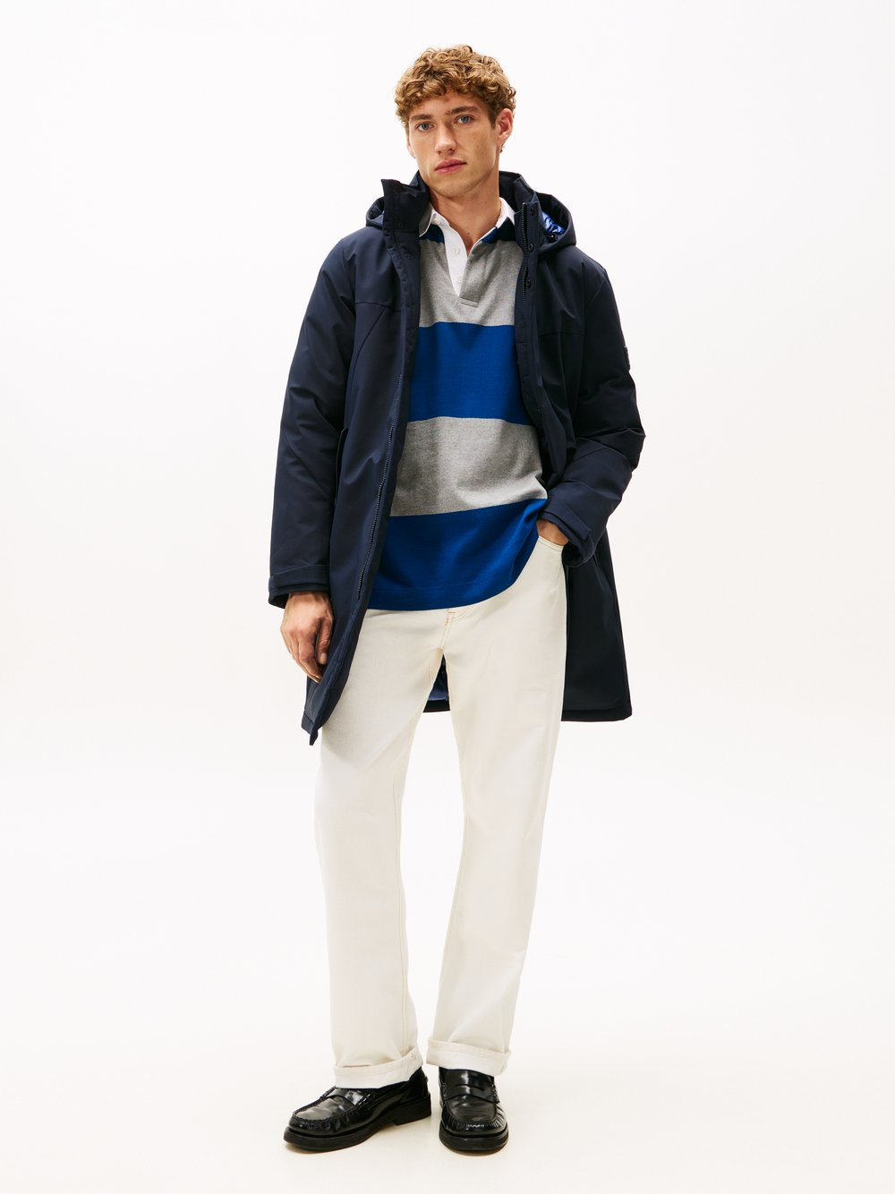 Tommy Hilfiger Parka męska Mężczyźni Sztuczne włókno niebieski, XXL