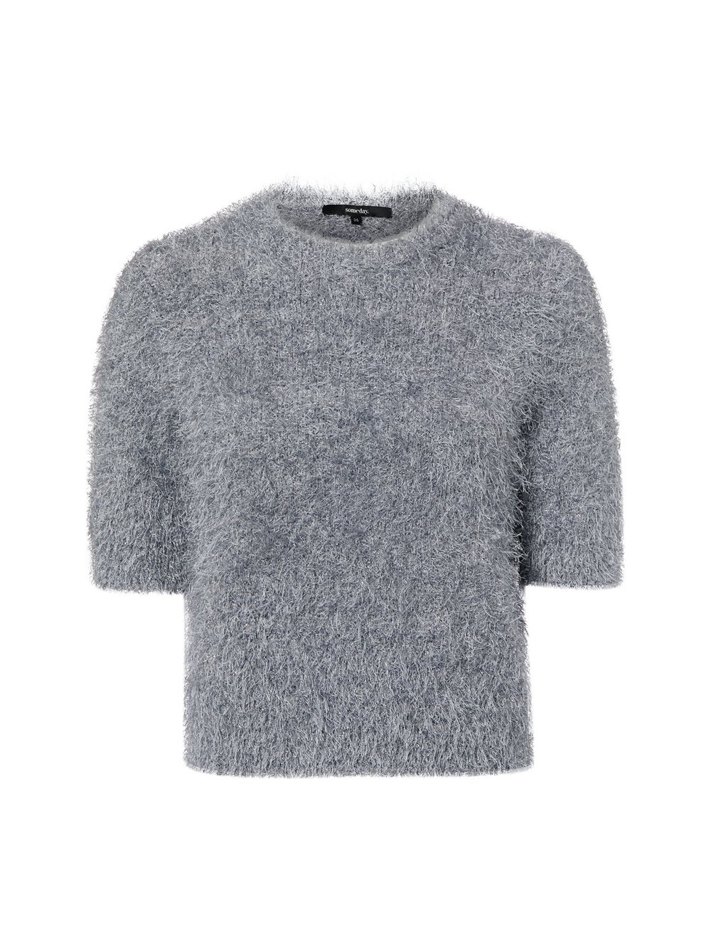 Someday Damski sweter z krótkim rękawem - Tooni Kobiety szary|srebrny, 38