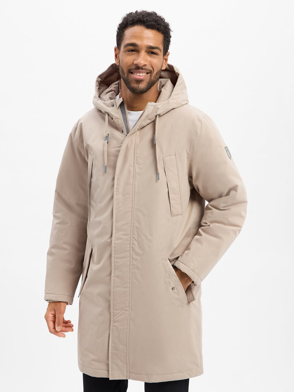 Derbe Parka męska - Valholm Mężczyźni beżowy, XXL