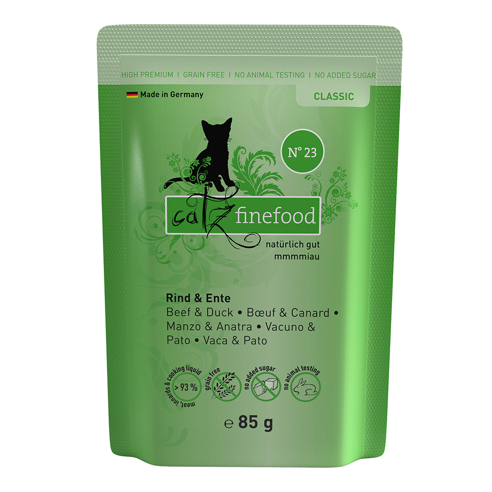 Korzystny pakiet catz finefood saszetki, 16 x 85 g - Wołowina z kaczką