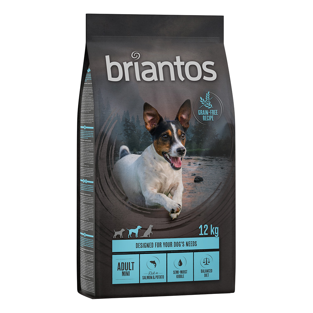 Dwupak Briantos - Adult Mini, łosoś z ziemniakami, bez zbóż, 2 x 12 kg