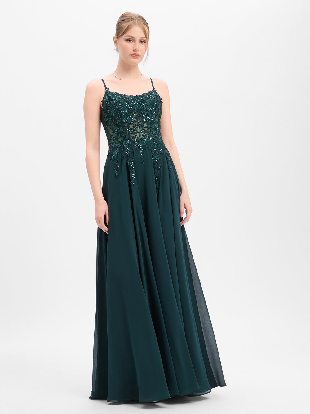 Luxuar Fashion Damska sukienka wieczorowa Kobiety zielony, 40
