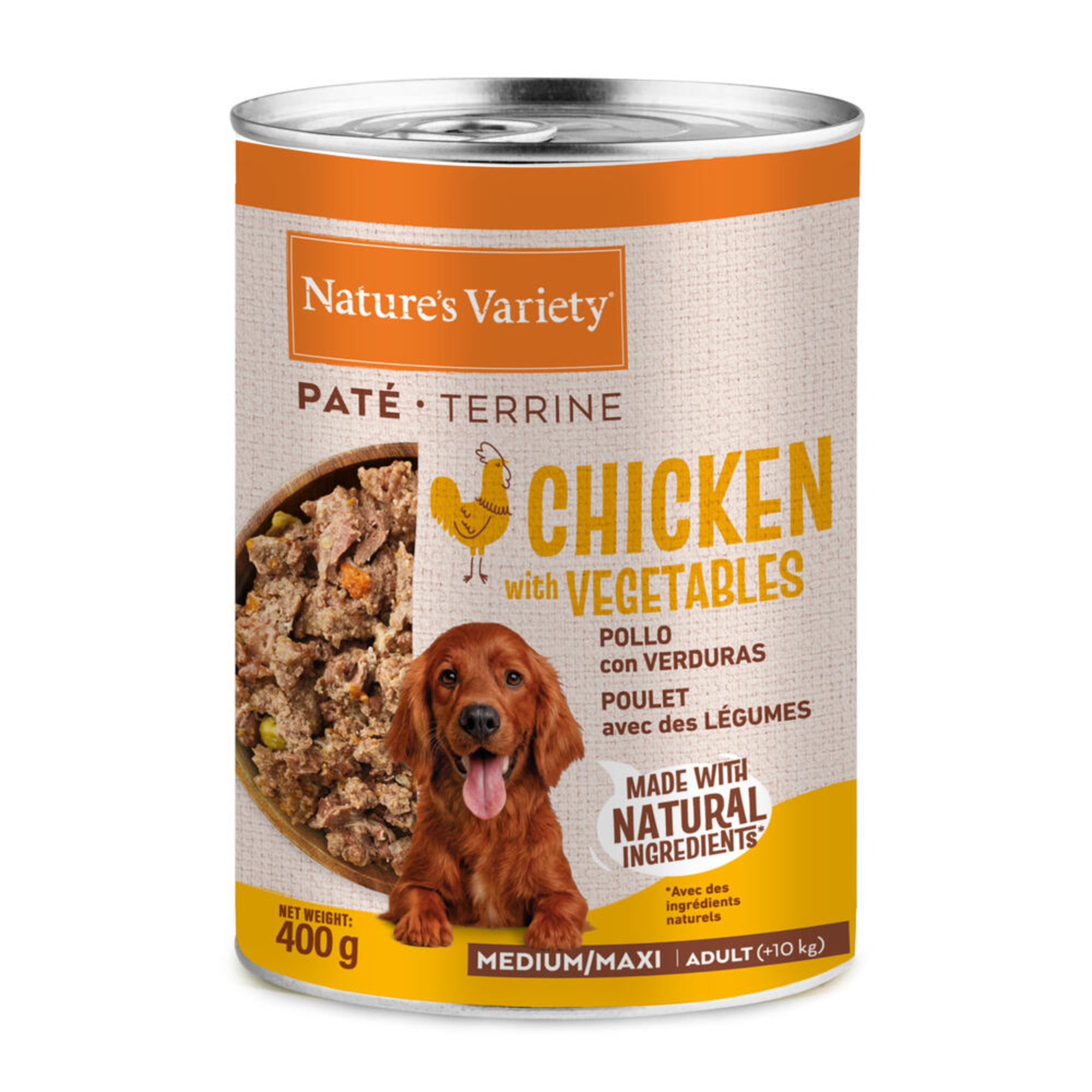 Nature's Variety Paté Medium/Maxi Adult - Kurczak, 400 g