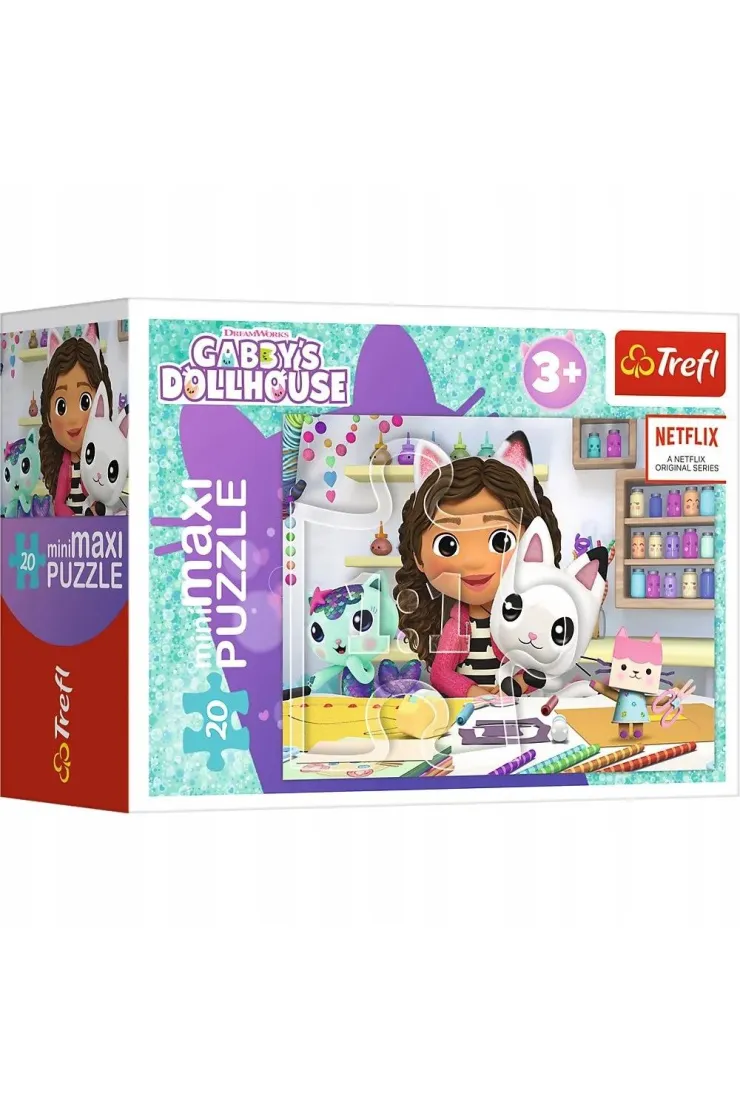 Puzzle 20 el. miniMAXI Kolorowy dzień Gabby 1 TREFL miniaturka