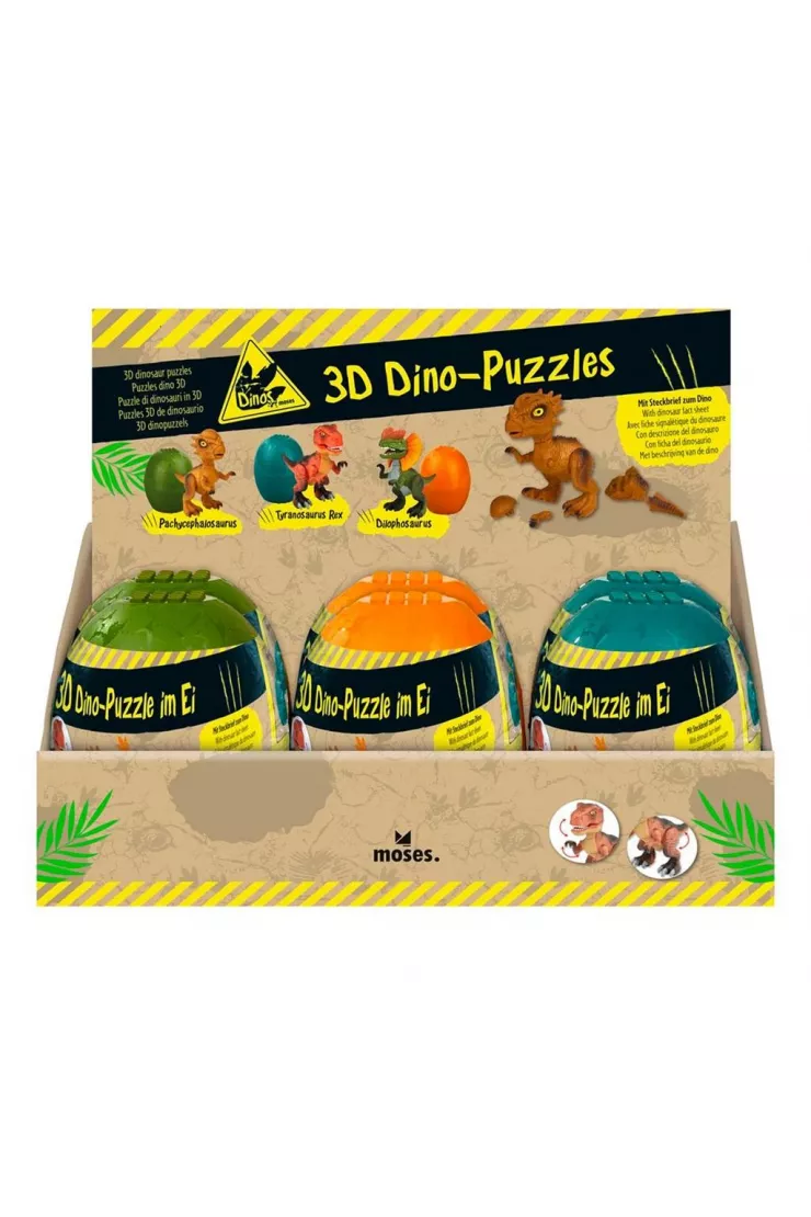 Puzzle Dino 3D w jajku MIX