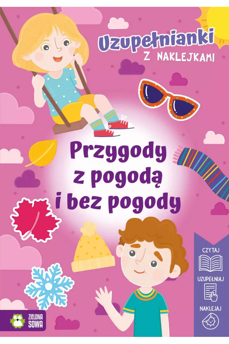 Uzupełnianki z naklejkami. Przygody z pogodą i bez pogody