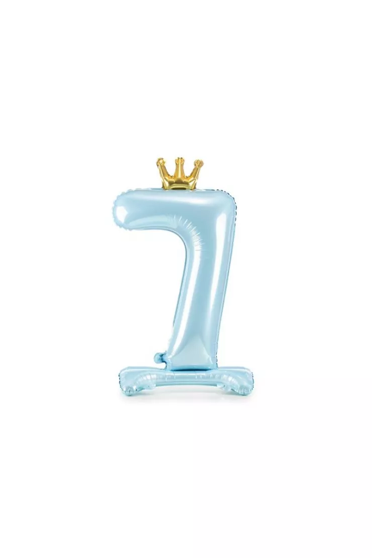 Stojący balon foliowy 7 błękitny