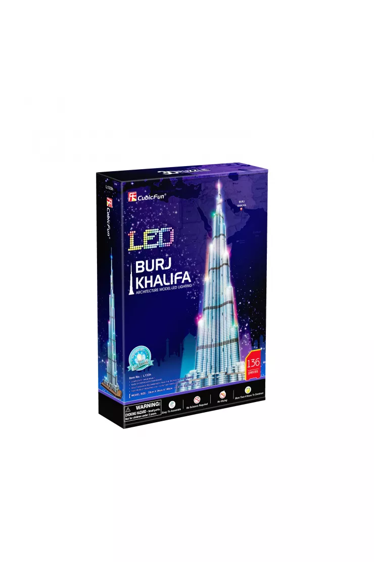 Puzzle 3D 136 el. Burj Khalifa LED