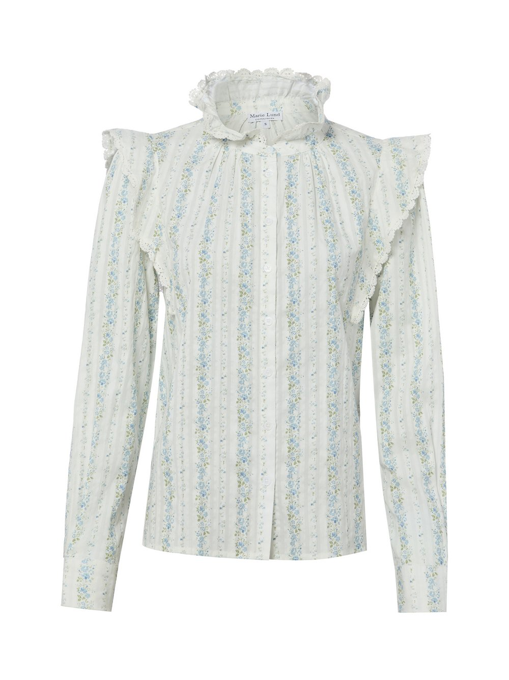 Marie Lund Letnia bluzka damska - lipiec Kobiety Bawełna (100%) biały, XS