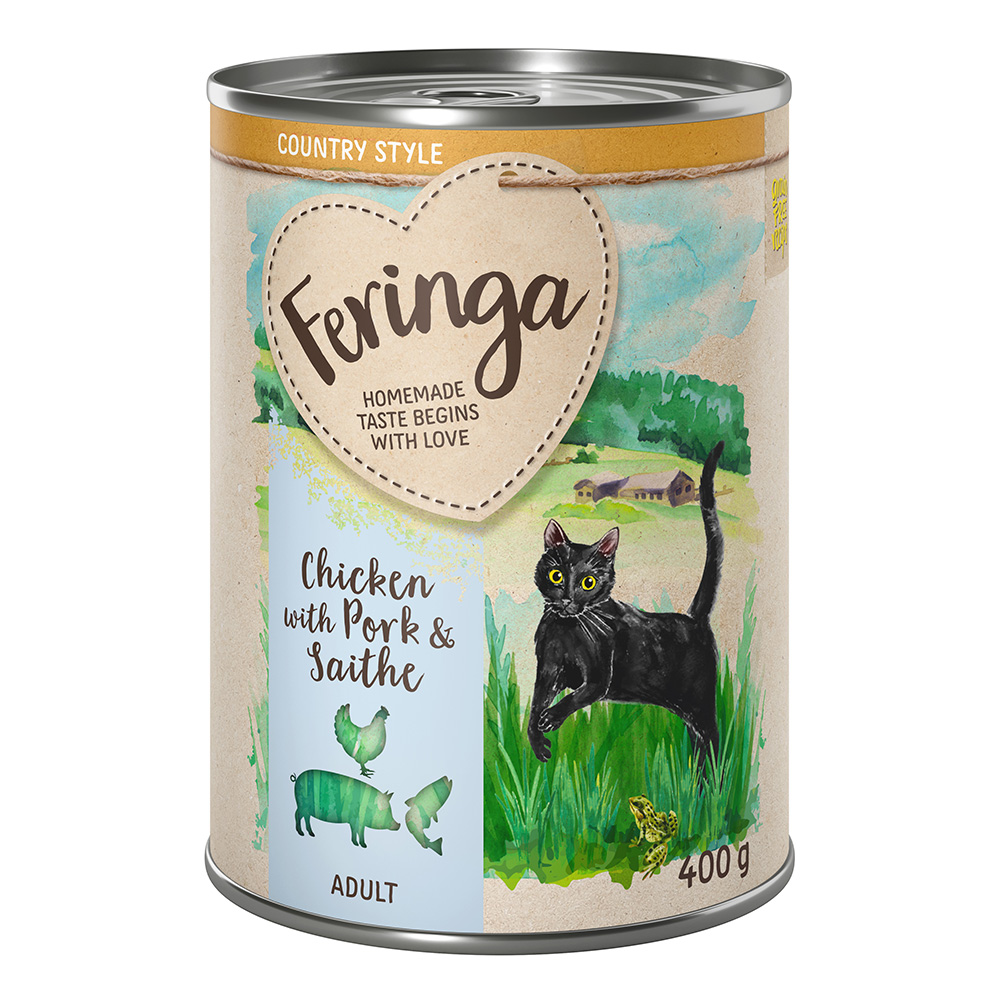 Korzystny pakiet Feringa Country Style Menu, 24 x 400 g - Kurczak, czarniak, wieprzowina