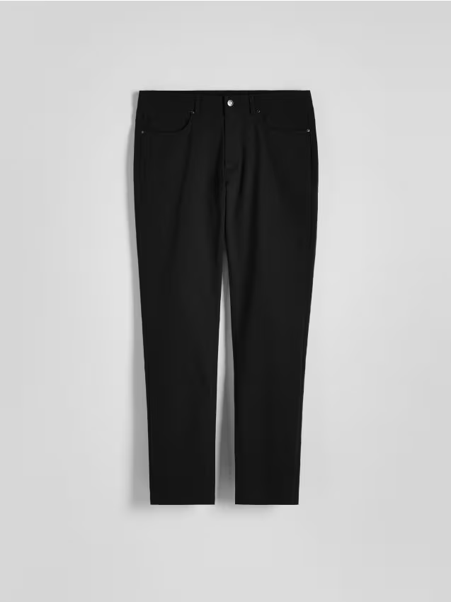Reserved - Spodnie slim fit z lyocellem - czarny