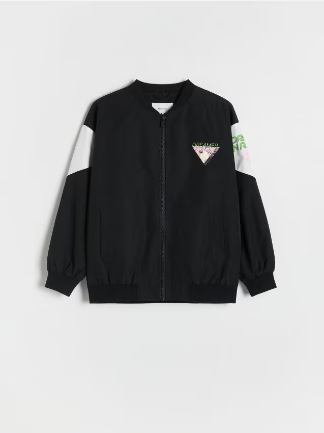 Reserved - Lekka kurtka bomber - czarny