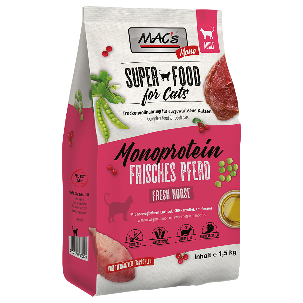 MAC's Superfood Adult Monoprotein, konina - 1,5 kg