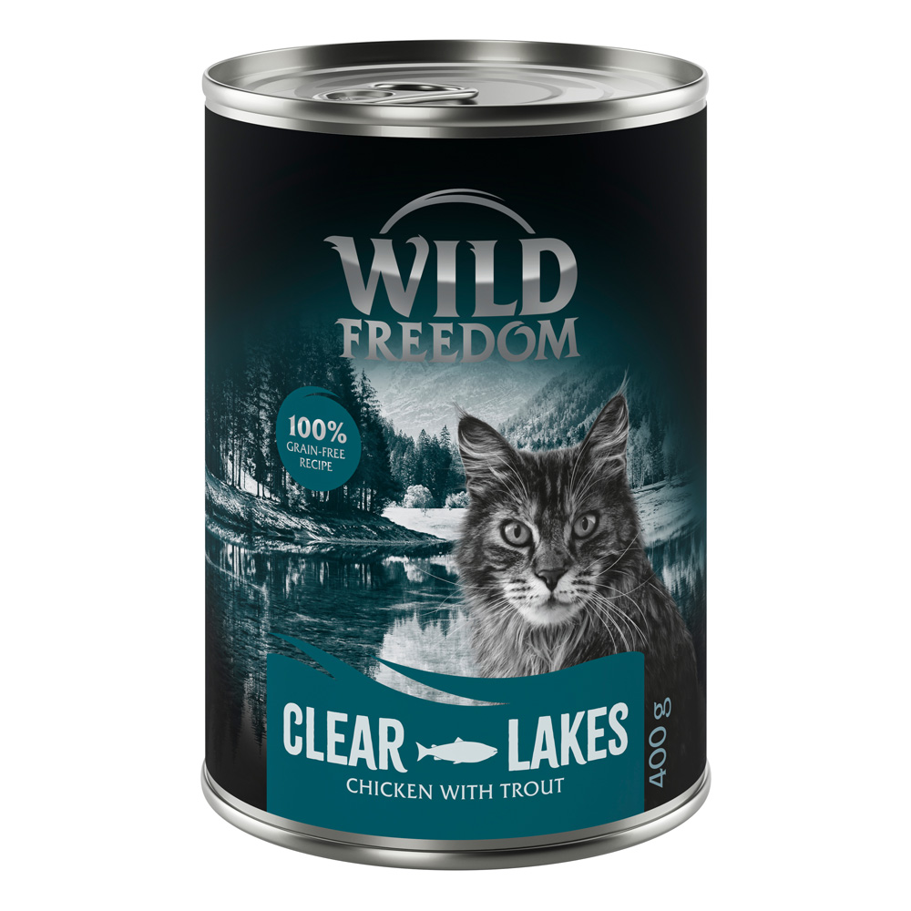 Wild Freedom Adult, 6 x 400 g - bezzbożowa receptura - Clear Lakes - Pstrąg i kurczak