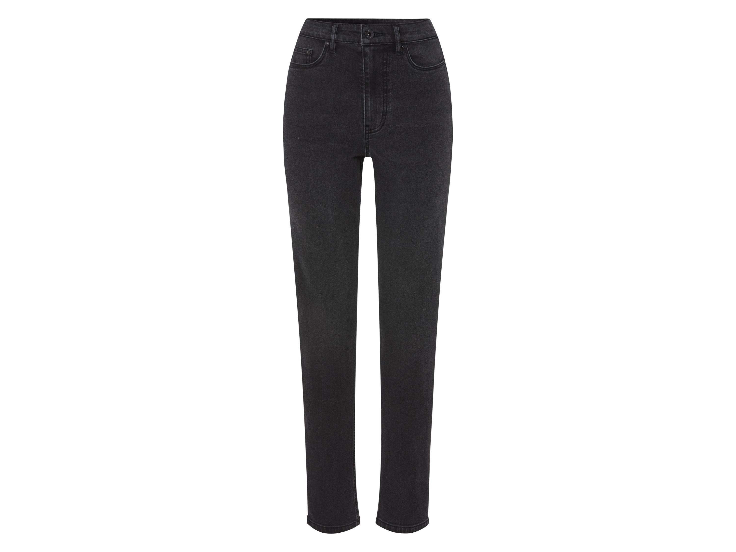 esmara® Jeansy damskie straight fit, termiczne (46, Ciemnoszary)