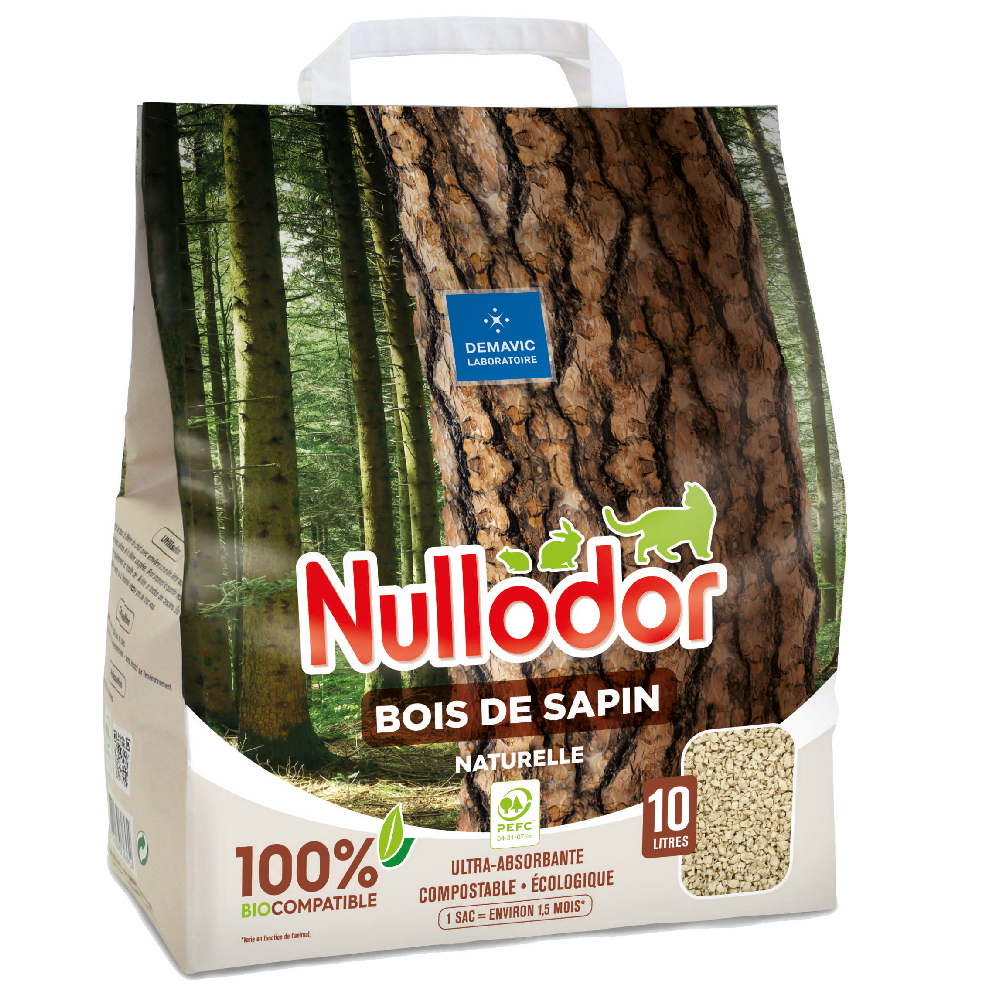 Nullodor Żwirek dla kota Fir Wood - 2 x 10 L