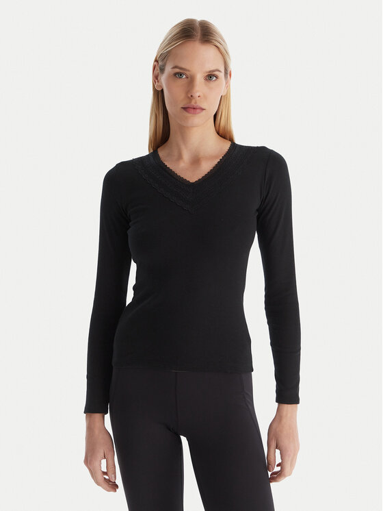 Ysabel Mora Bielizna termoaktywna górna 70009 Czarny Slim Fit