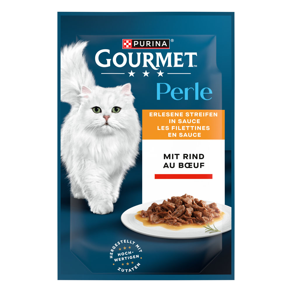 25% taniej! Gourmet, karma mokra, 24 x 85 g / 48 x 85 g / 52 x 85 g -  Perle, w sosie, wołowina, 52 x 85 g