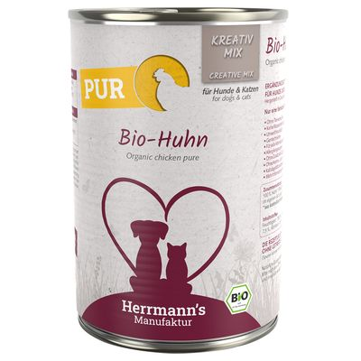 Pakiet Herrmann's Czyste Mięso Kreativ-Mix / Bio, 12 x 400 g - Biokurczak