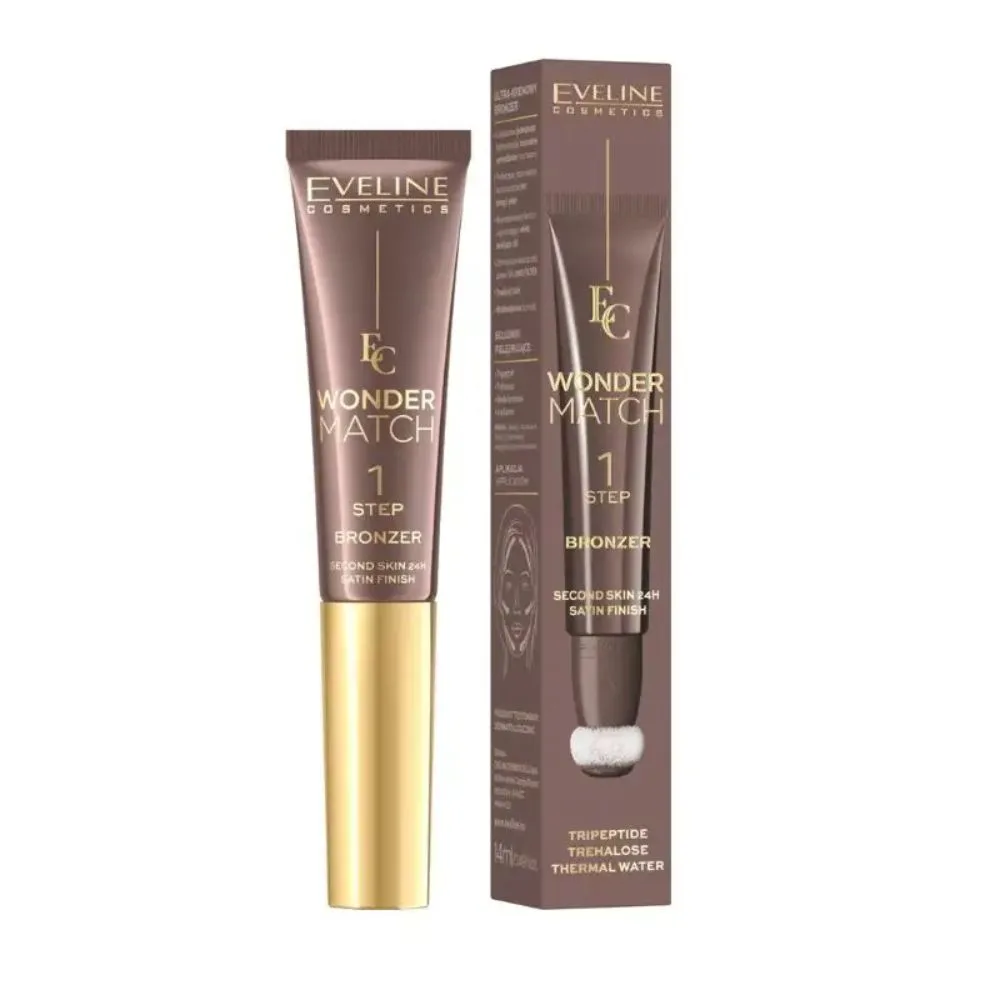 Eveline Wonder Match Bronzer w tubie z gąbką nr 01 14 ml