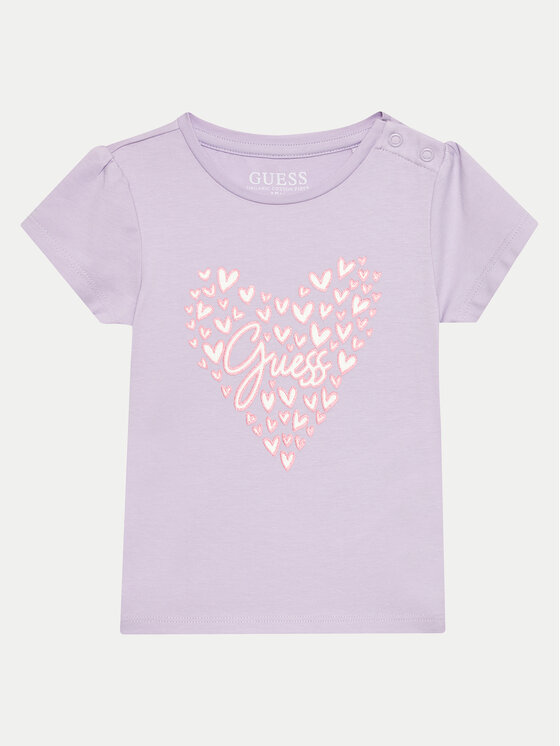 Guess T-Shirt A4GI01 K6YW4 Fioletowy Regular Fit