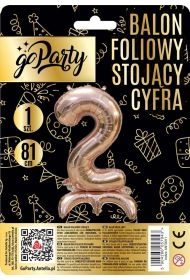 Balon foliowy stojący 2 rose gold