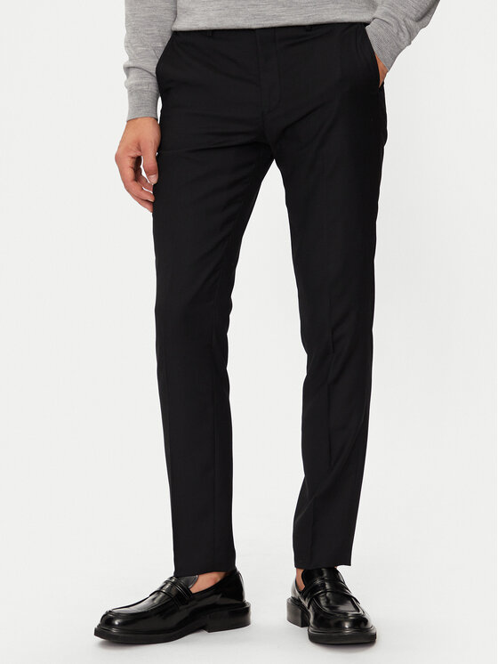 Jack & Jones Chinosy Solaris 12141112 Czarny Super Slim Fit