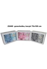 Pluszak Maskotka z grzechotką   kocyk SUN-DAY Z2465