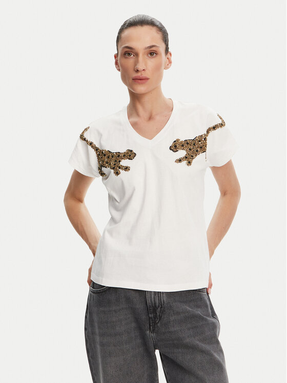 LOLA CASADEMUNT T-Shirt MS2515018 Biały Relaxed Fit